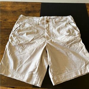 American Eagle Outfitters Men's Light Taupe Flat-Front Shorts
